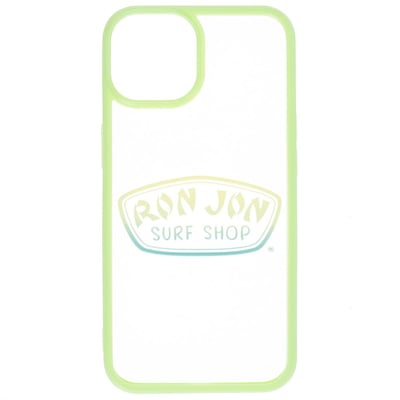 ron jon iphone 13 14 lime clear case front