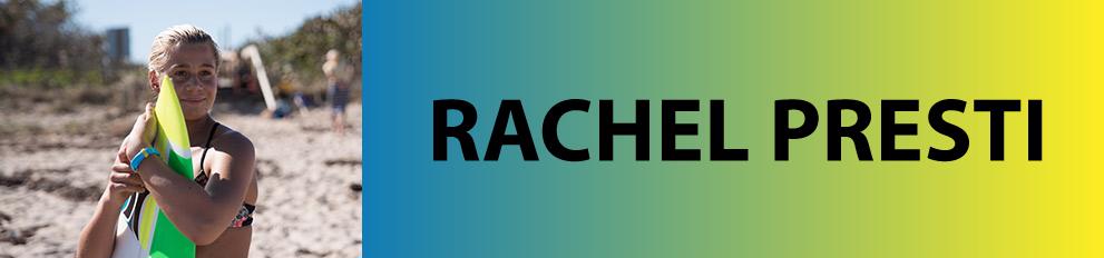 Banner for team rider Rachel Presti