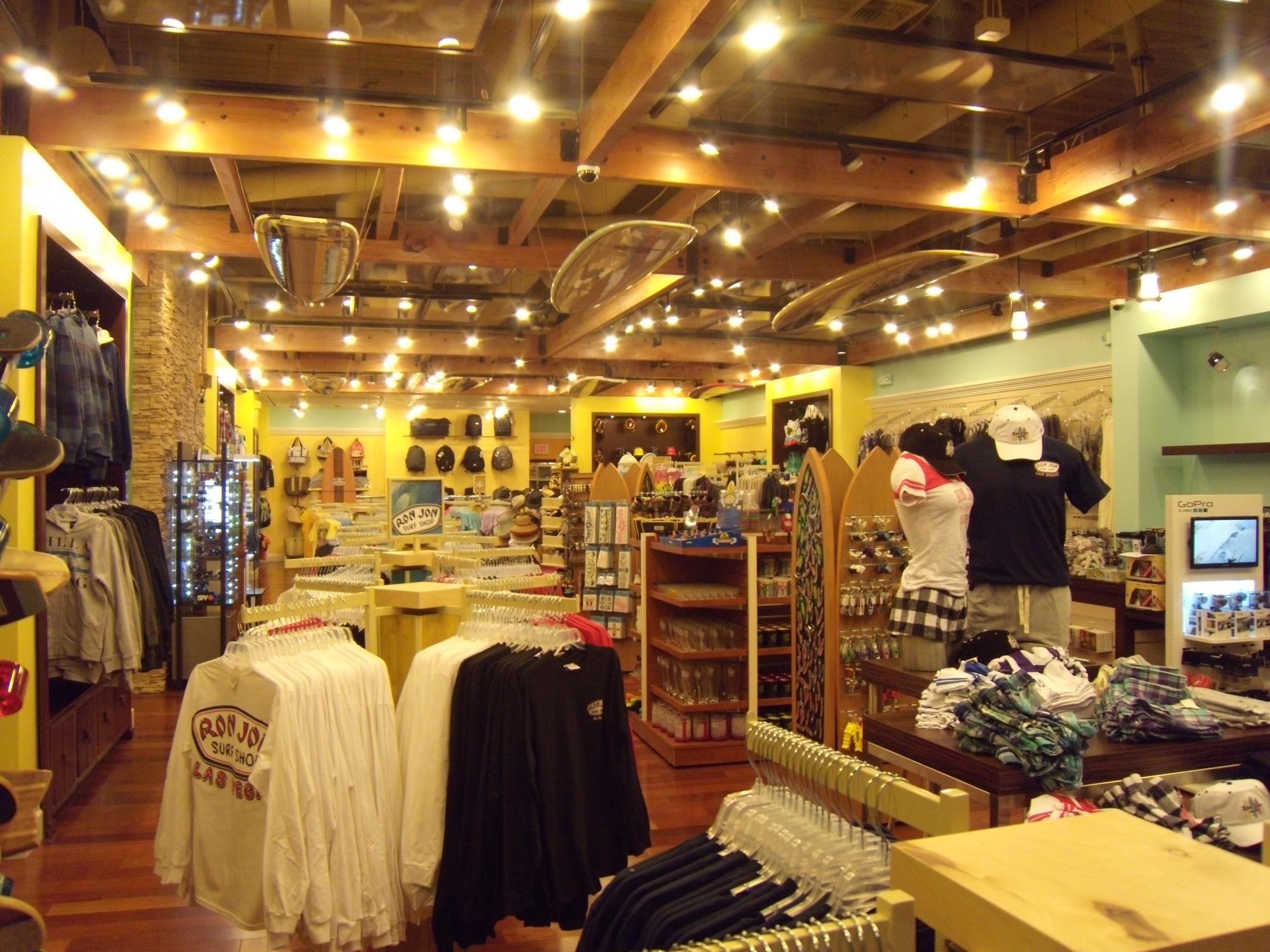 Photo of the inside of the Las Vegas Ron Jon store