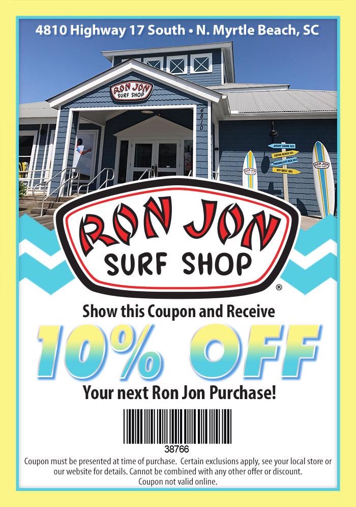 10% discount at the Barefoot Landing Myrtle Beach store