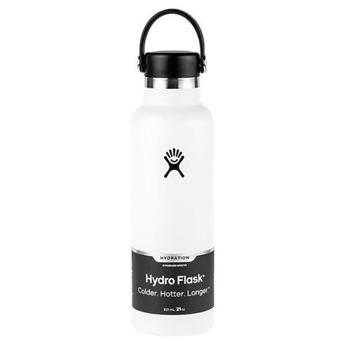 Hydro Flask White 21 oz Standard Mouth Bottle - Travel Bottle
