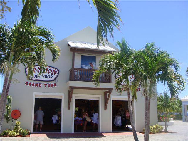 Exterior photo of the Ron Jon Grand Turk store
