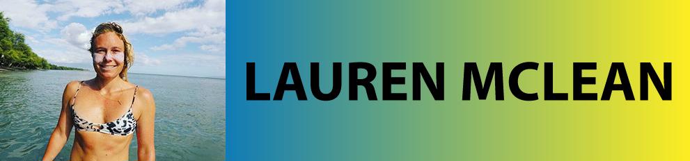 Banner of team rider Lauren McLean