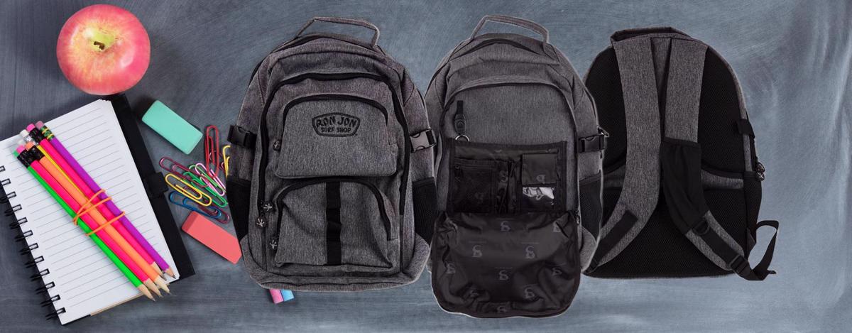 Ron Jon Endurance backpack in black and grey