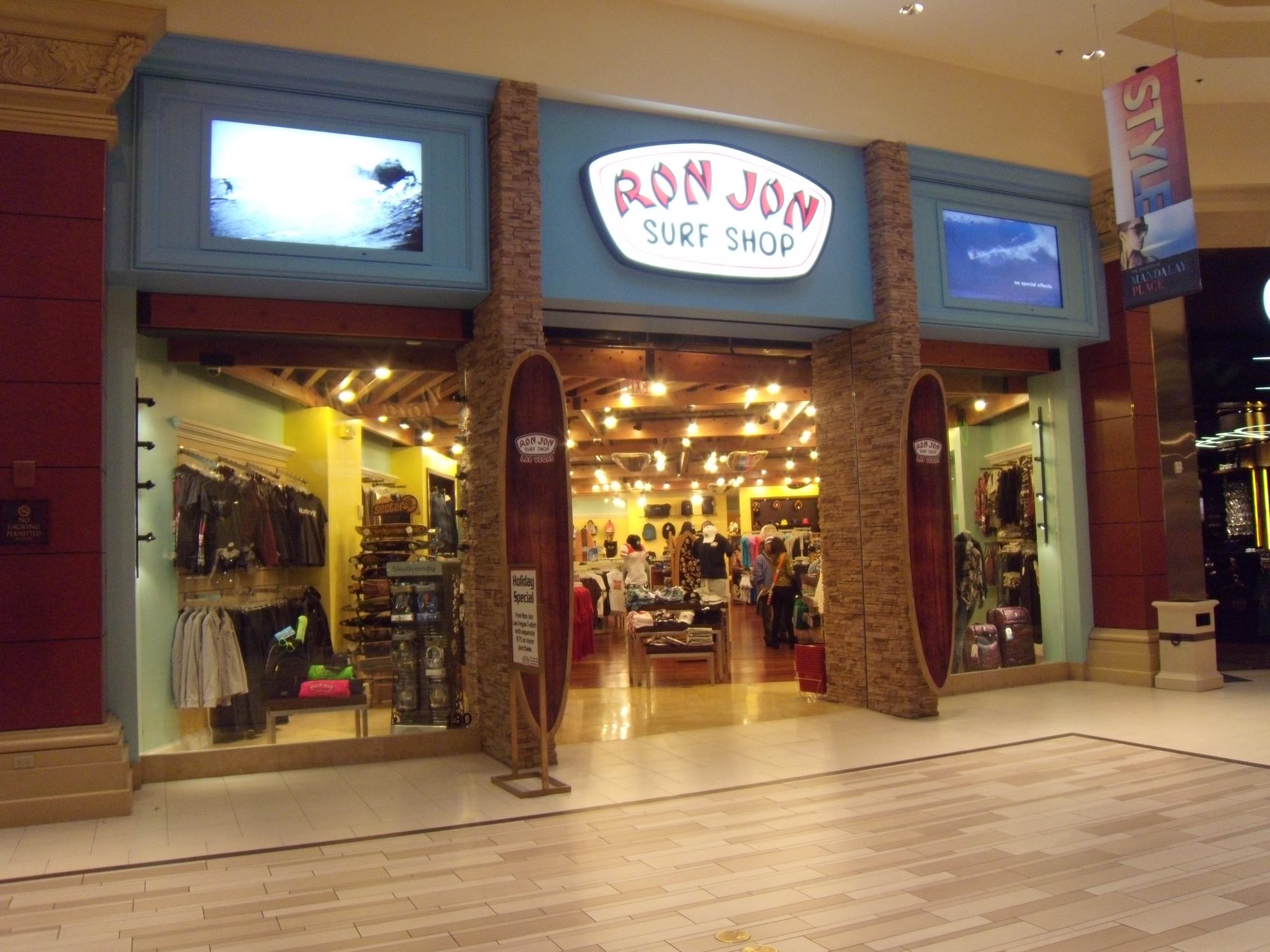 Photo of the entrance to the Las Vegas Ron Jon store