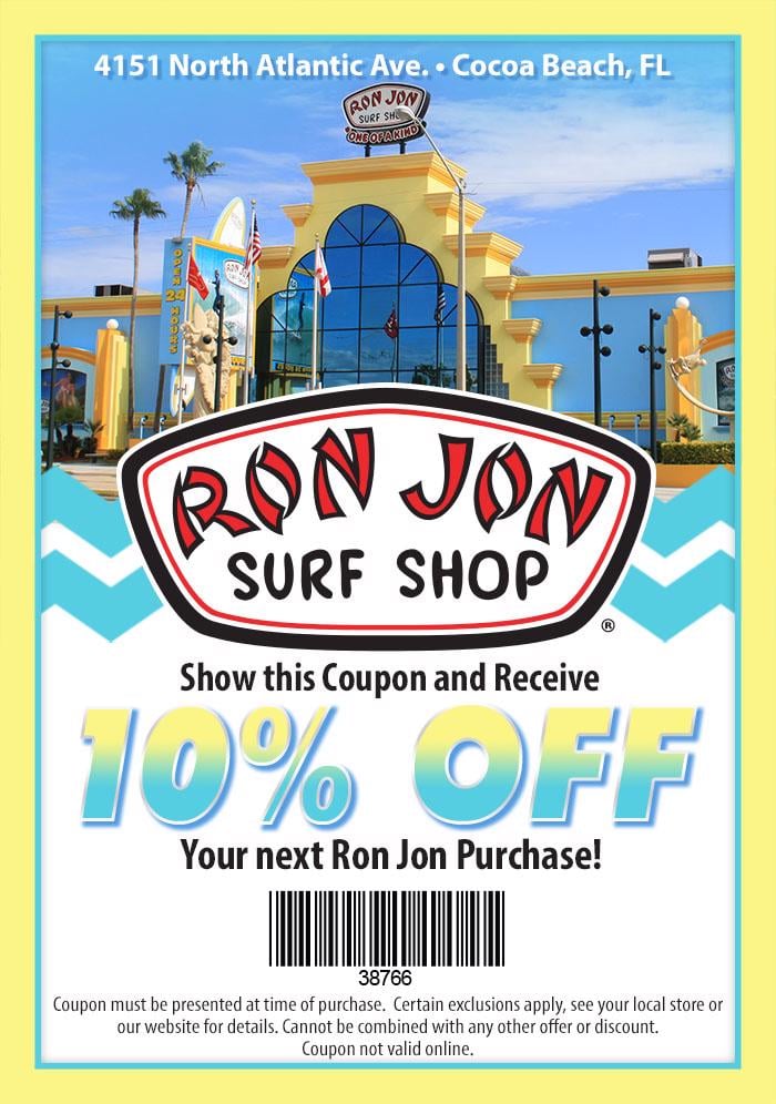 10% coupon for the Cocoa Beach store