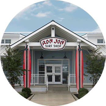 front entrance of the Ron Jon Surf Shop store in Long Beach Island, New Jersey