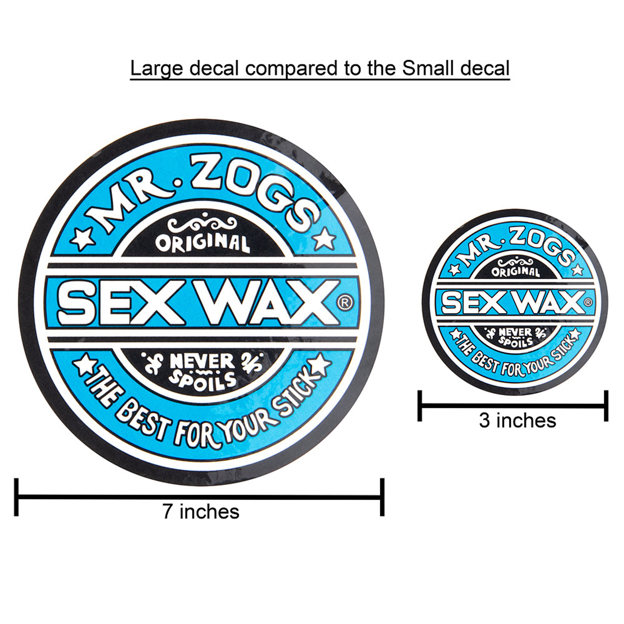 Circular Vinyl Sticker zogs sex wax surfing snowboarding laptop car decal  surf