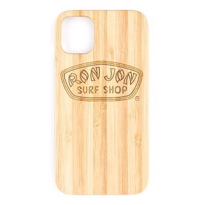 10980401000D--ron_jon_iphone_11_engraved_logo_wooden_case