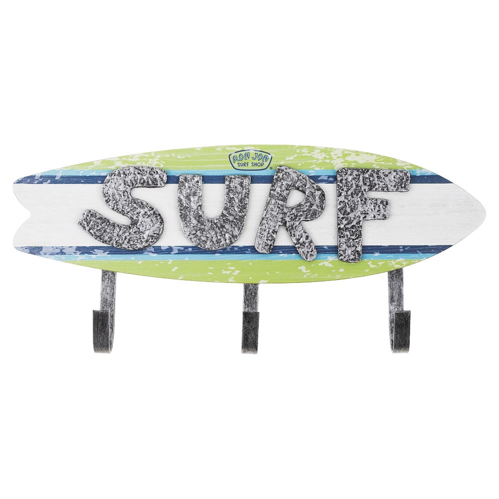 Ron Jon Wooden Surfboard With Hooks Sign | Ron Jon Surf Shop