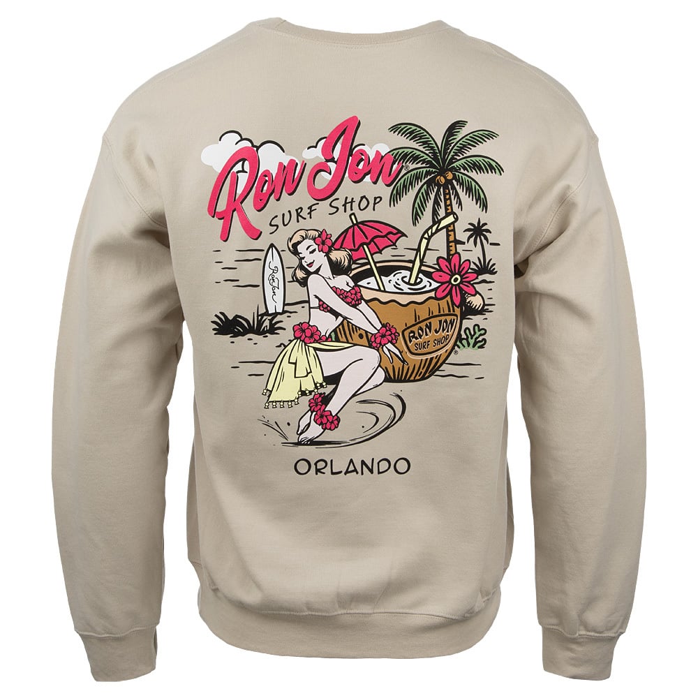 The Ron Jon Orlando FL Hula Girl Crew Neck Sweatshirt | Ron Jon