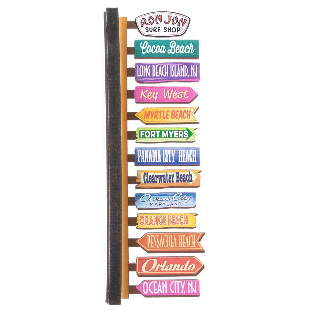Ron Jon Surf Sign 3D Wood Magnet - Souvenirs | Ron Jon Surf Shop