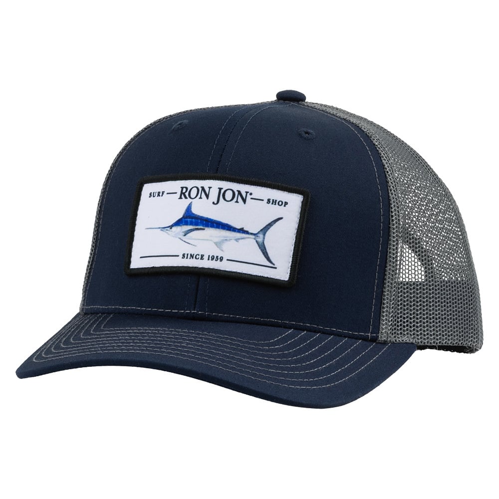 Ron Jon Navy Charcoal Marlin 112 Trucker Cap | Ron Jon Surf Shop