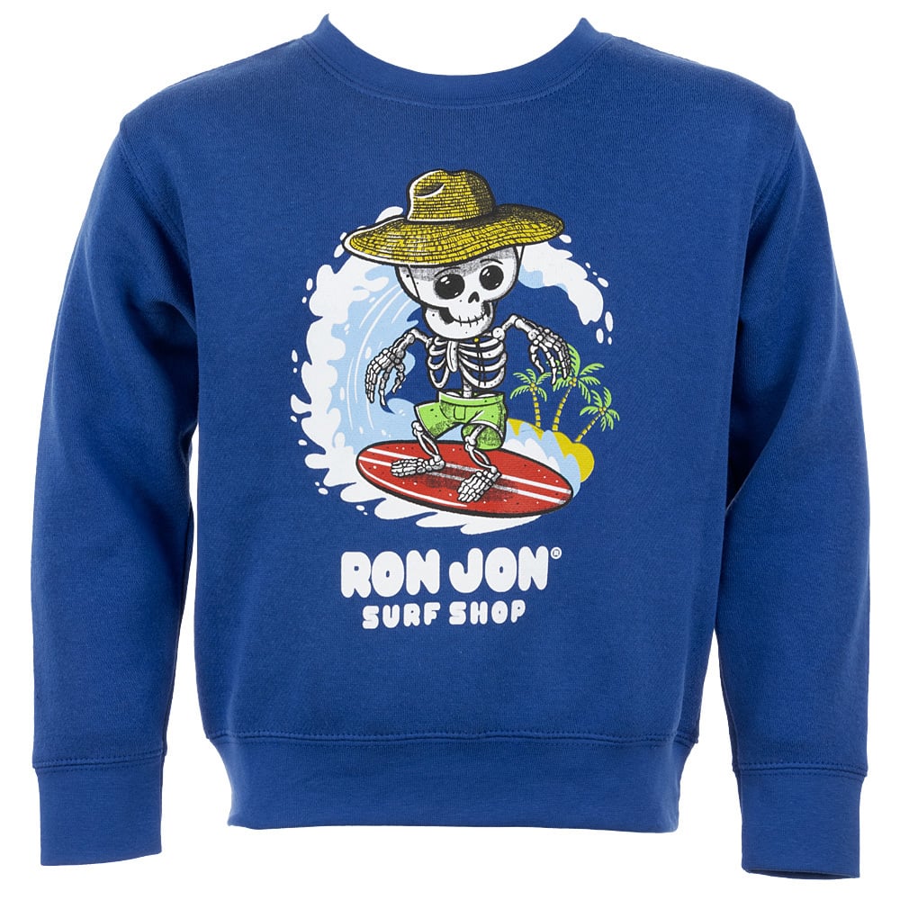 Ron Jon Toddler Surfing Skeleton Fleece Crew Neck | Ron Jon