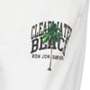 White fabric with Clearwater Beach and Ron Jon Surf Shop text in black, featuring an illustrated palm tree in the center.