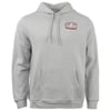 A gray hooded sweatshirt with a front pocket and a small Ron Jon Surf Shop logo on the left chest.
