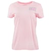 Light pink short-sleeve t-shirt with a small green and pink graphic on the upper left chest area displaying the text RON JON SURF SHOP.