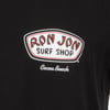Black shirt featuring the Ron Jon Surf Shop logo with Cocoa Beach written underneath in white script.