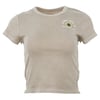 Beige short-sleeve T-shirt with ONeill Surf Co logo and surfboard graphic on the front.