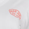 White T-shirt with a red Ron Jon Surf Shop logo featuring stars on the chest.