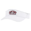 White visor with a Ron Jon Surf Shop logo embroidered on the front.