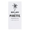 White box with a black palm tree graphic and text that reads: RON JON x PIRETTE, FRAGRANCE OIL, 7.5 ML 0.25 FL. OZ.