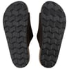 The image shows the soles of a pair of shoes with a zigzag tread pattern, viewed from below.