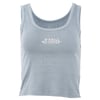 Light blue sleeveless crop top with O'Neill Ron Jon Surf Shop logo printed in white on the front.