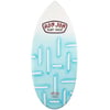 A light blue skimboard with white and blue geometric lines, featuring the Ron Jon Surf Shop logo at the top and bottom.