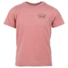 Pink T-shirt featuring a small Ron Jon Surf Shop logo patch on the front.
