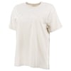 A plain beige short-sleeve T-shirt with RON JON SURF SHOP and a small sun design embroidered in white on the front.