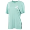 A plain, short-sleeve mint T-shirt with a small white Ron Jon logo and a turtle graphic on the left chest.
