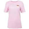 Pink short-sleeve t-shirt with a small, colorful Ron Jon logo on the upper left chest area, displayed on a plain white background.