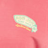 Pink shirt with a Ron Jon Surf Shop Long Beach Island logo and a flower graphic printed on the chest.