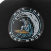 Logo of Ron Jon Surf Shop featuring an astronaut surfing on a wave.