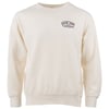Cream-colored sweatshirt with long sleeves and a round neckline. Features a small Ron Jon Surf Shop logo on the upper left side.