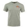 Light grey T-shirt with a small embroidered logo on the left chest.