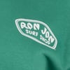 Green fabric with a white Ron Jon Surf Shop logo on it.