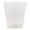 A frosted, translucent glass is shown against a plain white background.
