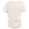Back view of a plain off white short-sleeve t-shirt on a white background.
