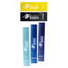 Five resistance bands labeled Pro Balance Bands in yellow (light), black (medium), light blue (light), blue (medium), and dark blue (heavy) displayed on a white background.