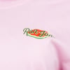 Light pink shirt with a small Ron Jon logo in green and red text, styled inside a watermelon slice graphic.