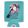 Cartoon toucan with hibiscus flowers on a teal background, labeled Ron Jon Surf Shop Little Box Guy and Orlando, FL.