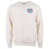 Beige sweatshirt with a small Ron Jon logo featuring a surfboard and Cocoa Beach text on the upper left chest area.