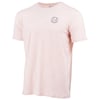 Light pink t-shirt with a small circular logo on the left chest.
