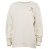Cream-colored sweatshirt with a small rooster and Ron Jon logo on the upper left chest.