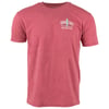 A red short-sleeve t-shirt with a small Ron Jon Surf Shop Cocoa Beach, Fla logo on the upper left chest.