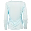 A light blue long-sleeve shirt shown from the back, with a plain design and no visible logos or patterns.