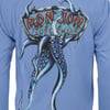 A blue shirt features a Ron Jon Surf Shop sign with an illustrated octopus wrapping its tentacles around the sign.