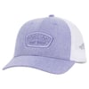 A light purple and white trucker hat with a Ron Jon Surf Shop patch on the front.